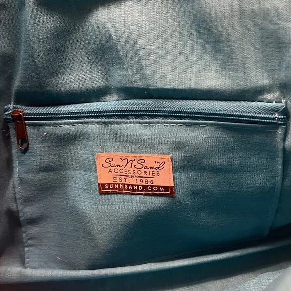 SUN N SAND “Turk Bleu Beauty” Straw Bag - Picture 11 of 15